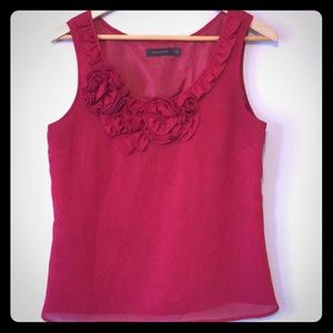 The Limited red shell with 💐 🌺 🌸 design